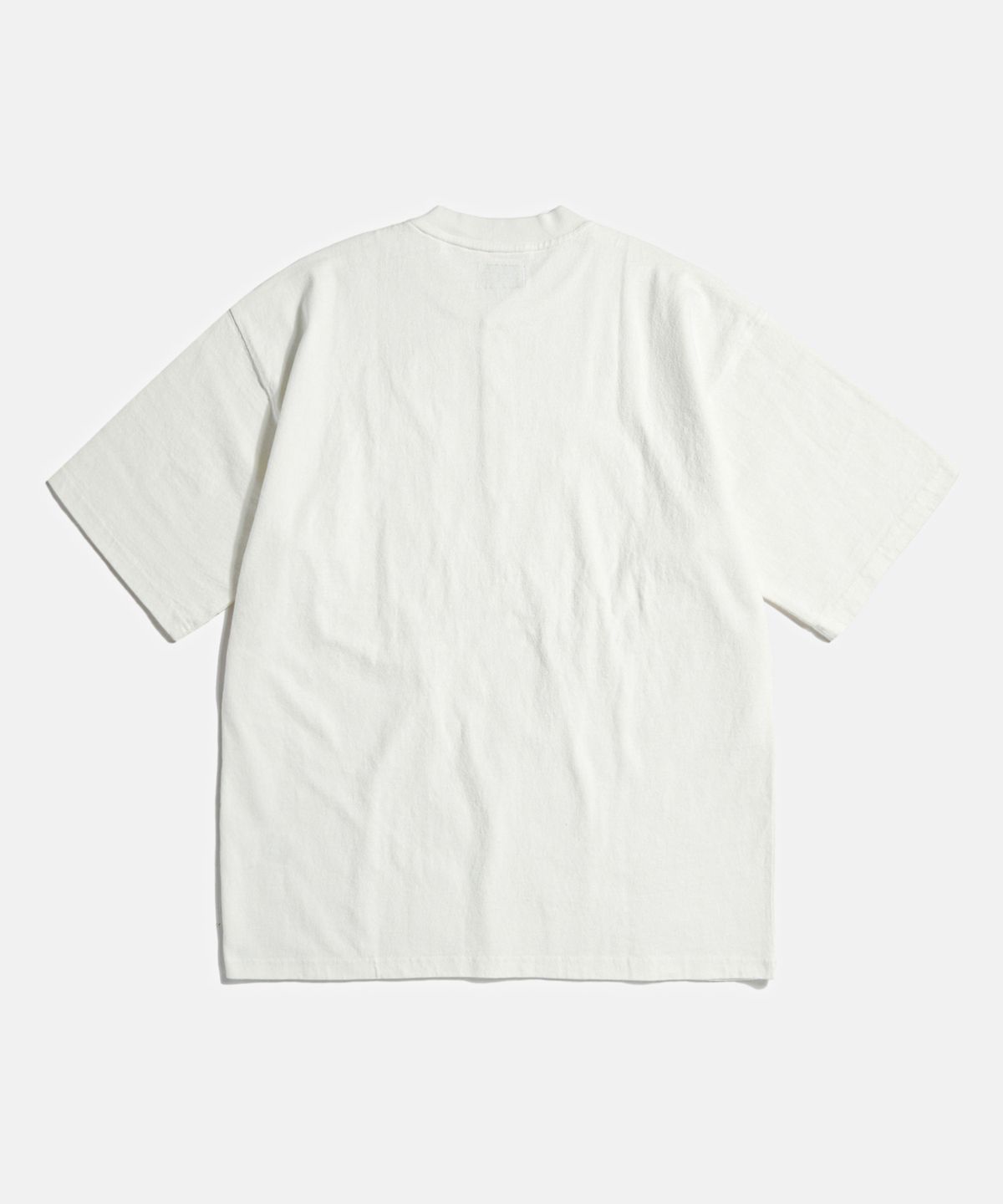 에스피오나지(ESPIONAGE) Pocket Wide Henley Neck Shirt Off White