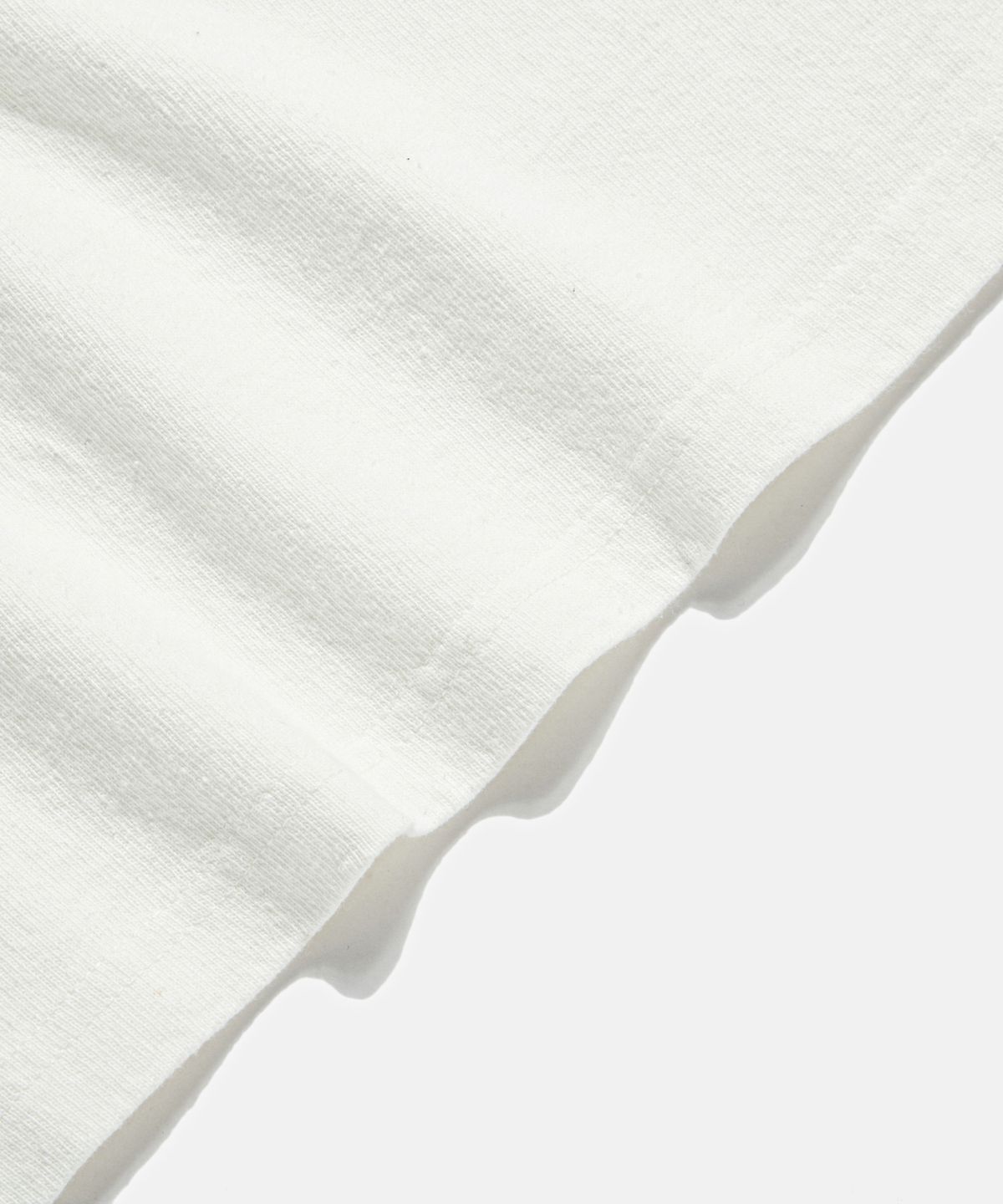 에스피오나지(ESPIONAGE) Pocket Wide Henley Neck Shirt Off White