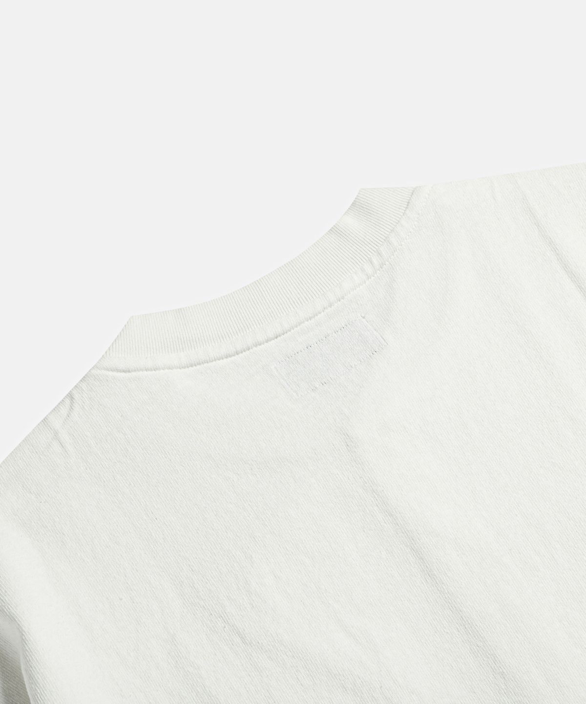 에스피오나지(ESPIONAGE) Pocket Wide Henley Neck Shirt Off White