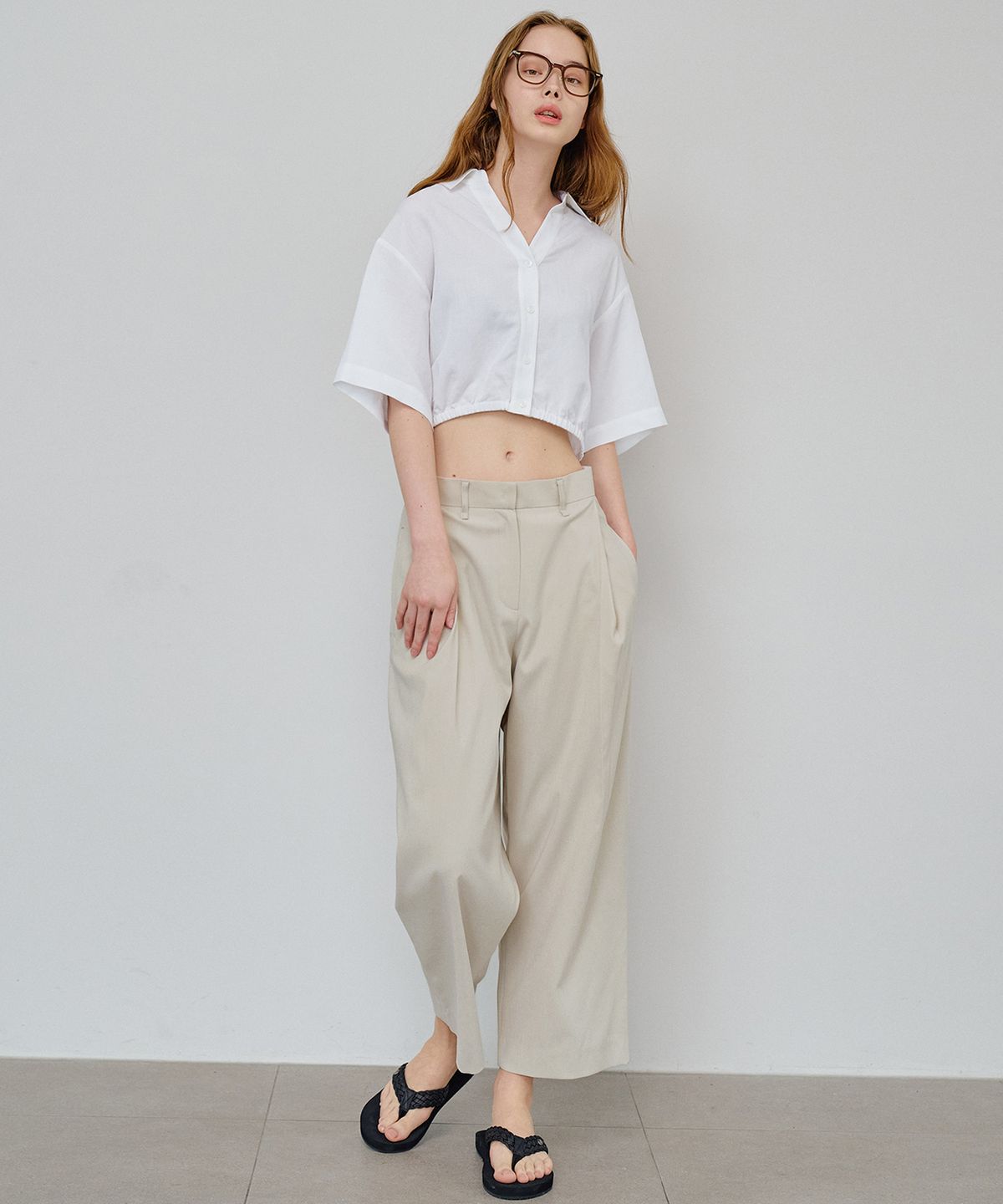 마롭(MALOUPE) 2129 경량 라운드핏 팬츠 (베이지)