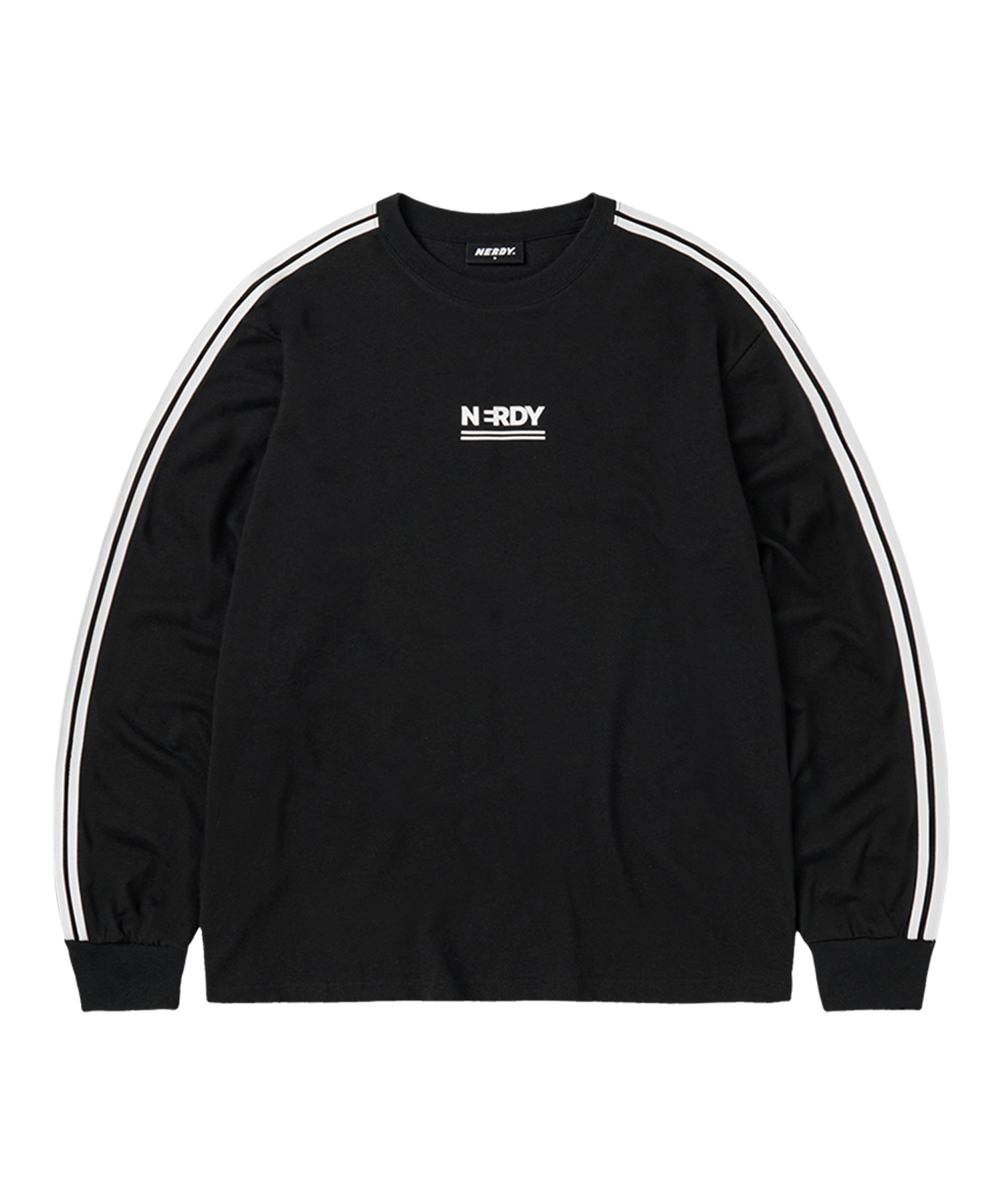 [ NERDY ]★韓国人気★2-LINE LOGO LONG SLEEVE T-SHIRT MUSINSA | NERDY 2-LINE Logo Long Sleeve T-Shirt Black