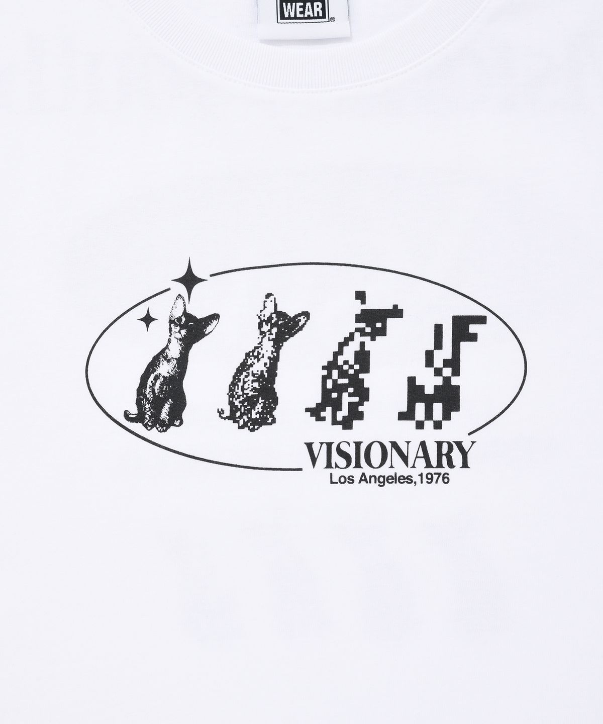 비전스트릿웨어(VISION STREETWEAR) VSW Crop Cat T-Shirts White