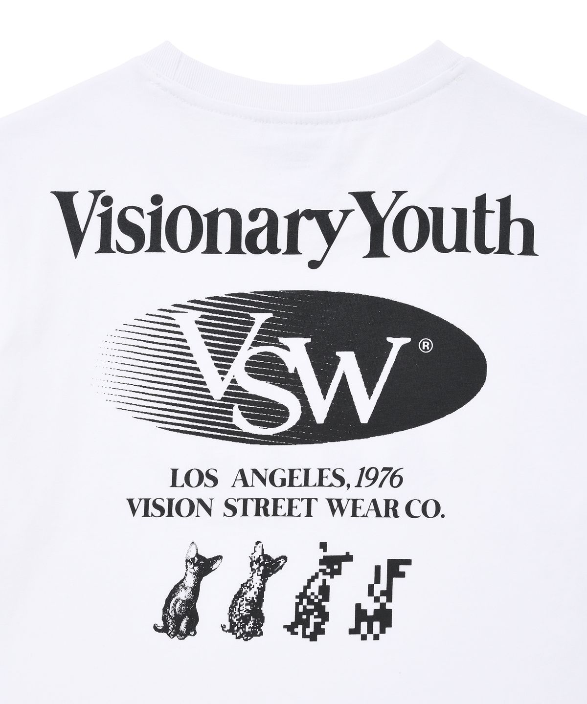 비전스트릿웨어(VISION STREETWEAR) VSW Crop Cat T-Shirts White