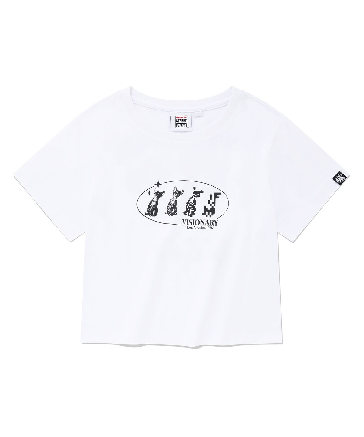비전스트릿웨어(VISION STREETWEAR) VSW Crop Cat T-Shirts White