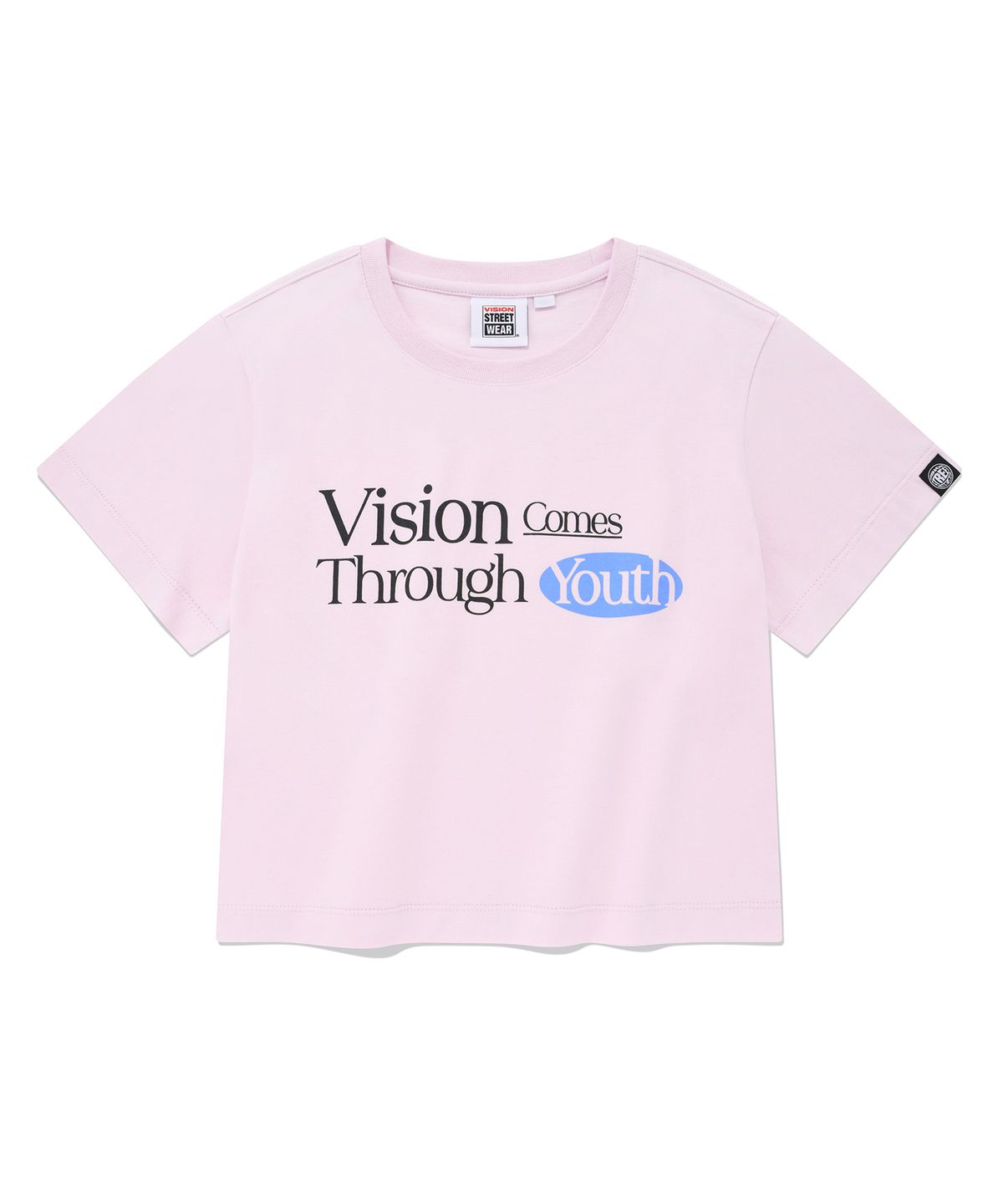 비전스트릿웨어(VISION STREETWEAR) VSW Crop Youth T-Shirts Pink