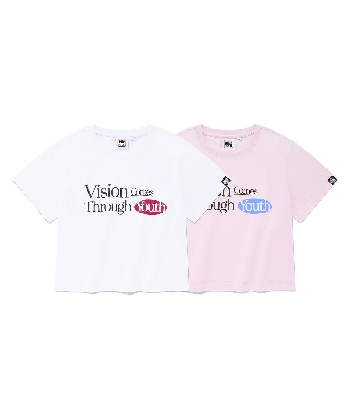 비전스트릿웨어(VISION STREETWEAR) VSW Crop Youth T-Shirts Pink