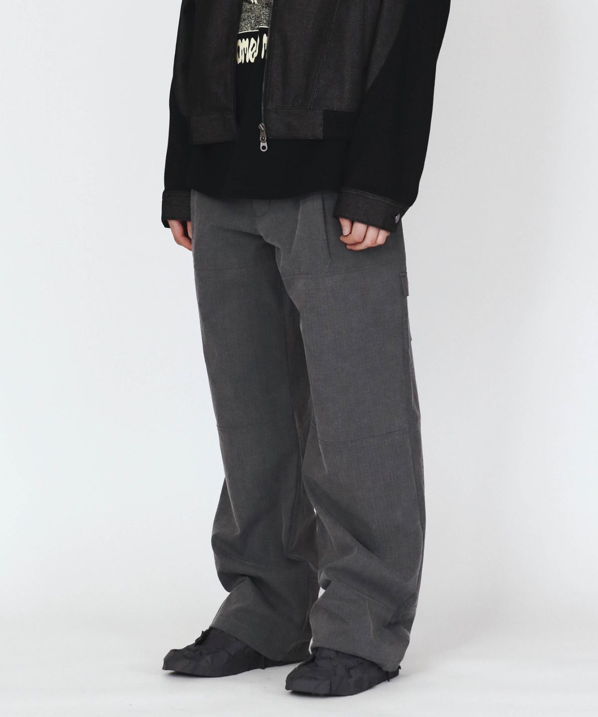 애드오프(ADDOFF) PIGMENT RIPSTOP CARGO PANTS GREY