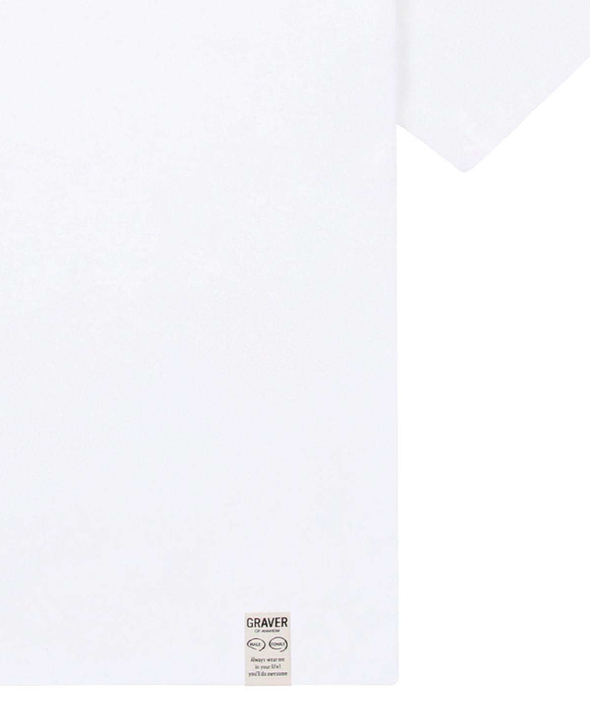 그레이버(GRAVER) [UNISEX]덕 페이스 자수 스마일 반팔티_화이트