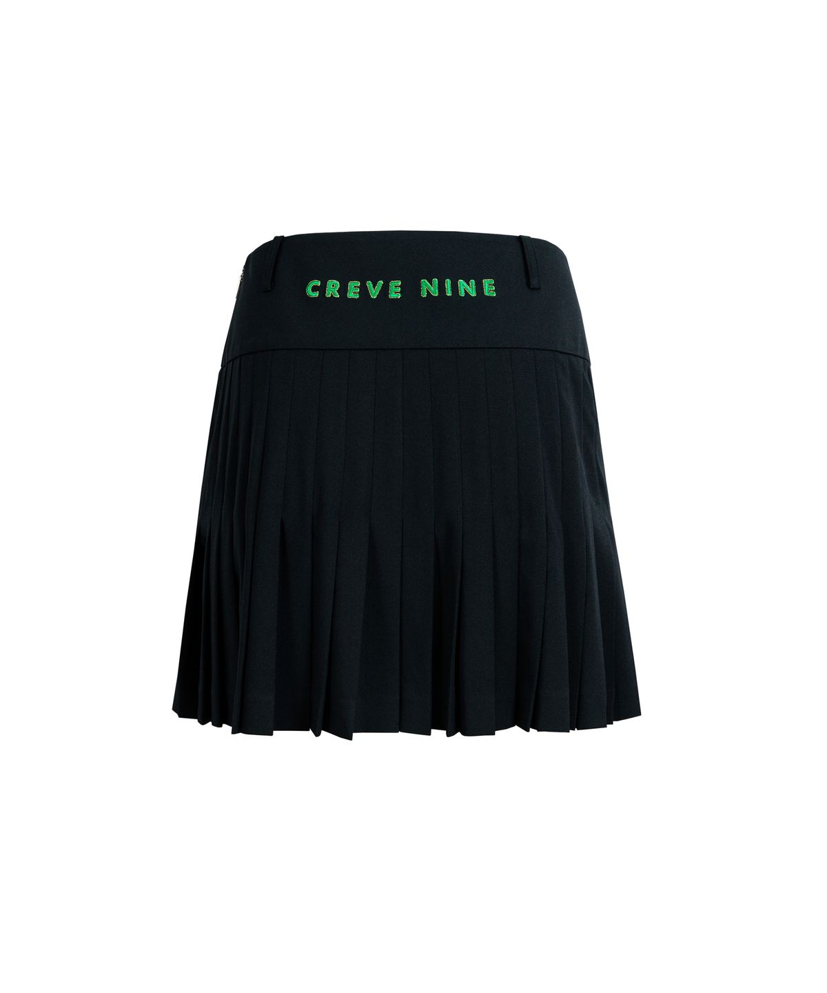 크리브나인(CREVE9) 옆트임 스윙플리츠 스커트BK