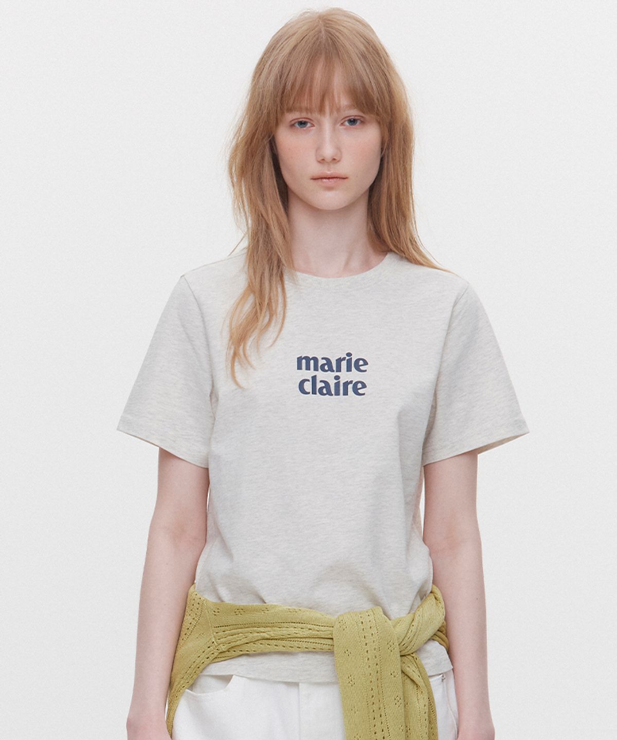 마리끌레르(MARIE CLAIRE) 베이직 로고 반팔 티셔츠(MAGBTS09M)