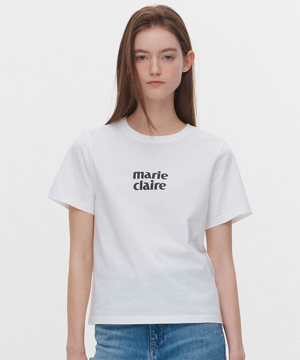 마리끌레르(MARIE CLAIRE) 베이직 로고 반팔 티셔츠(MAGBTS09M)