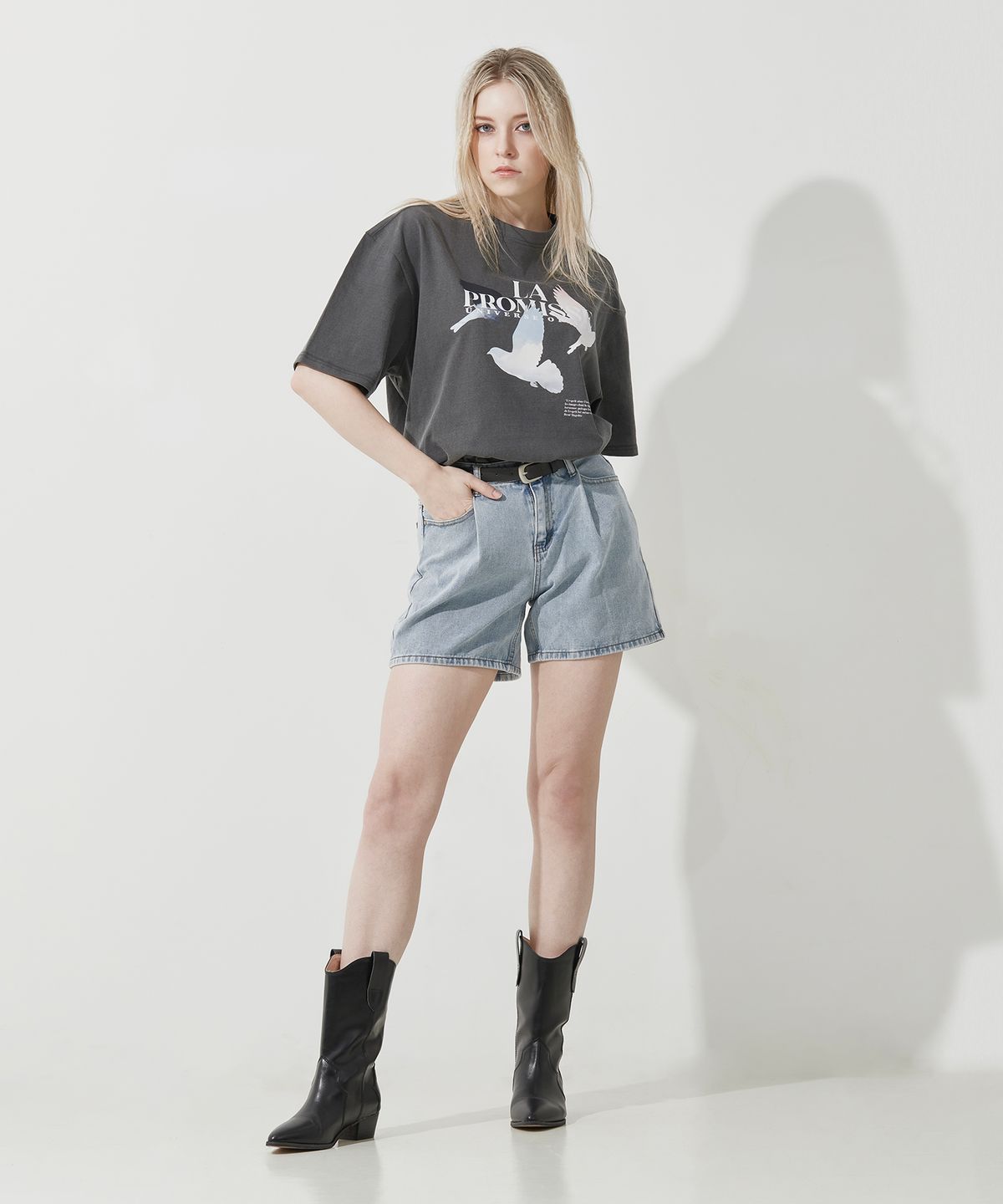 에이오엑스(AOX) Promise Pigmented T-shirt (Gray)