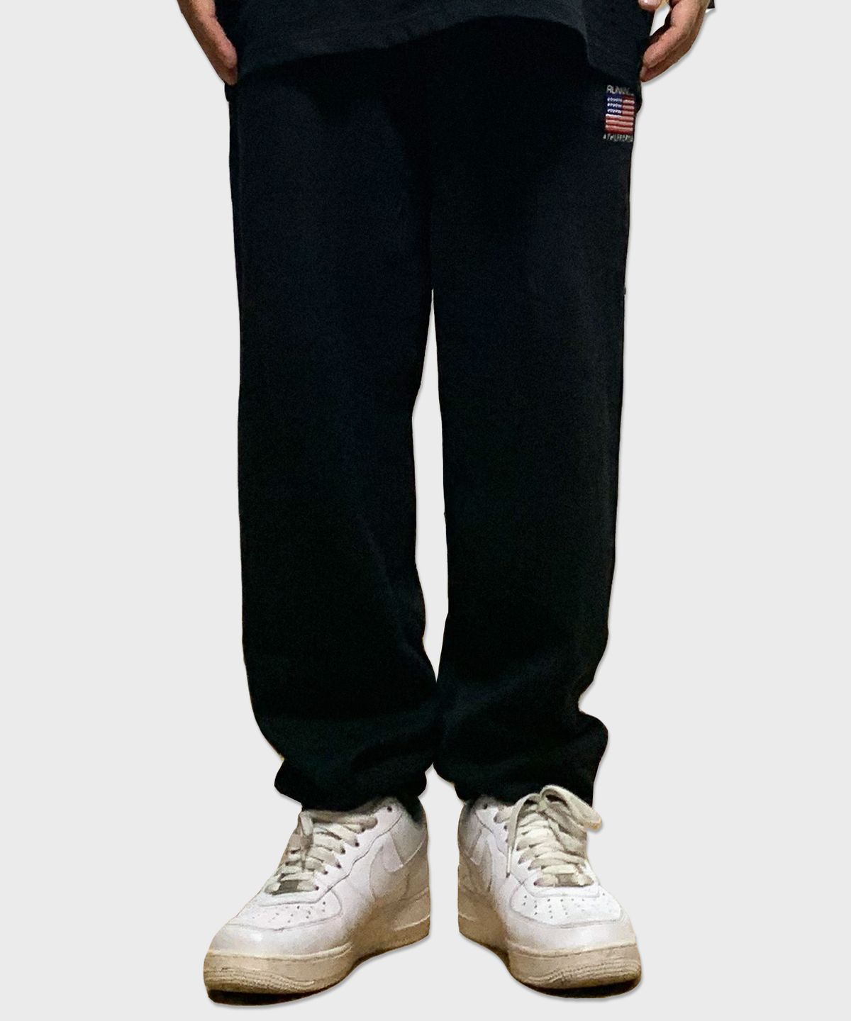 리스펙트(RESPECT) running usa athletic club sagging pants (black)