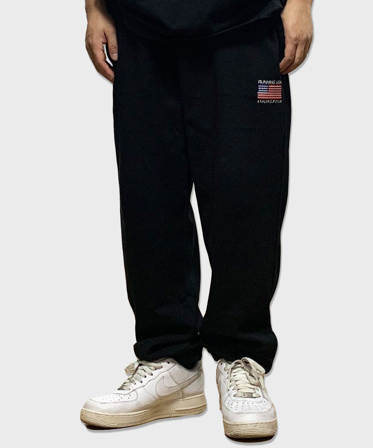 리스펙트(RESPECT) running usa athletic club sagging pants (black)