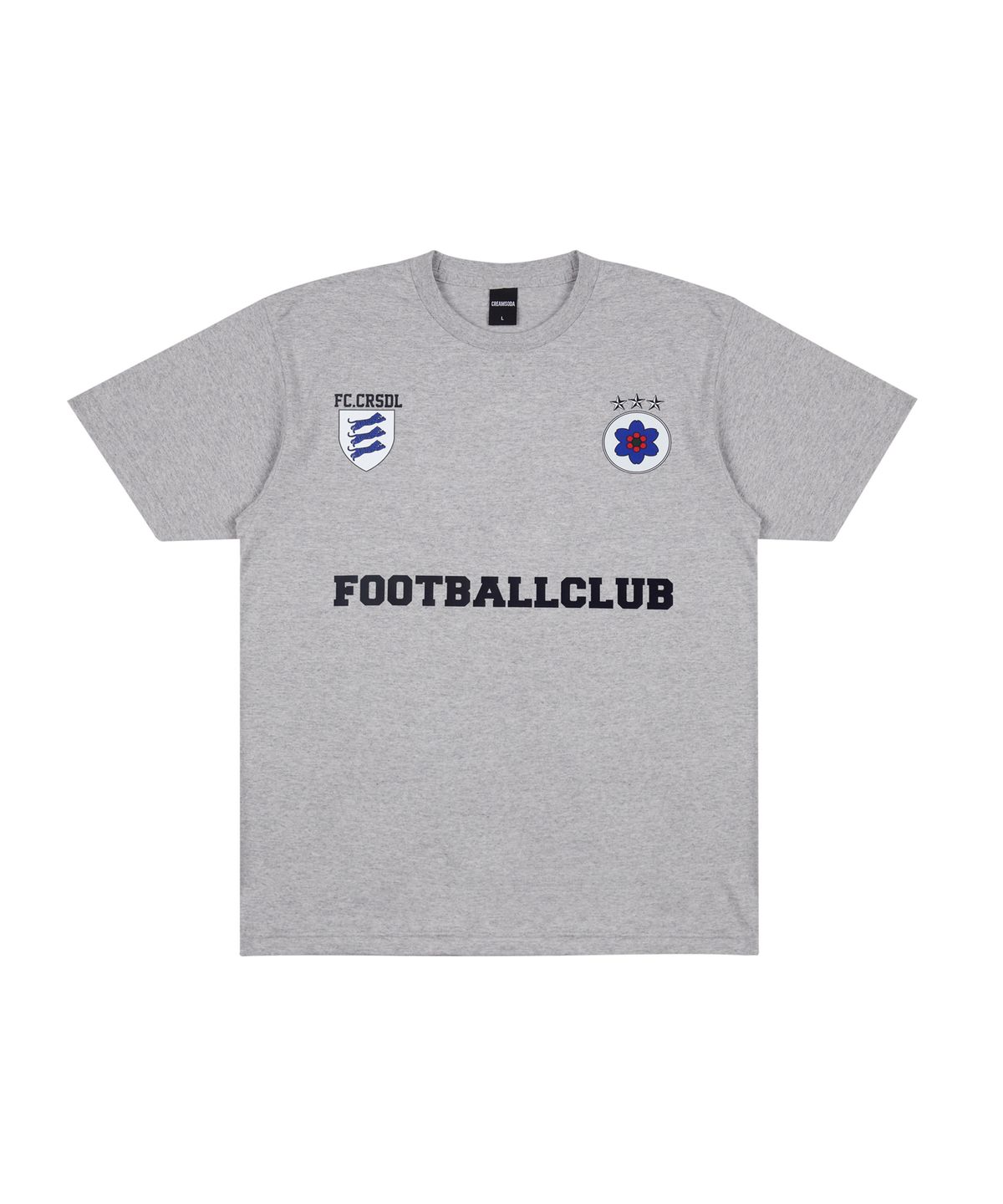 크림소다랩(CREAM SODA LAB) FC 크림소다랩 반팔티 그레이 블랙