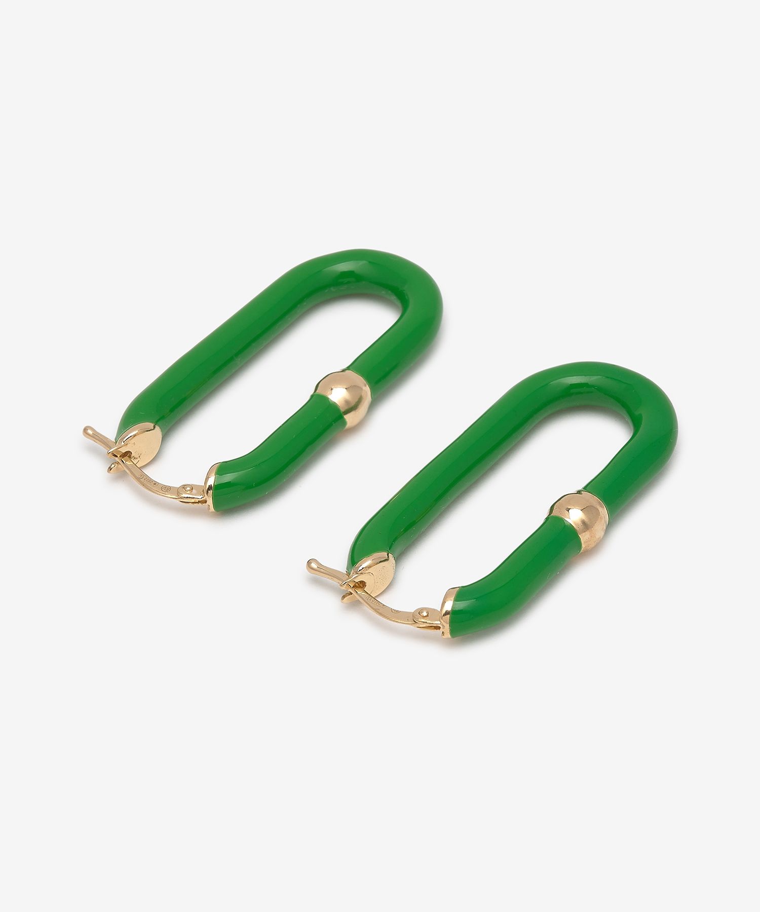 ピアス *BOTTEGA VENETA* Enamel Hoop Earrings Green 707795VAHU43708 MUSINSA | BOTTEGA VENETA Enamel Hoop Earrings - Green