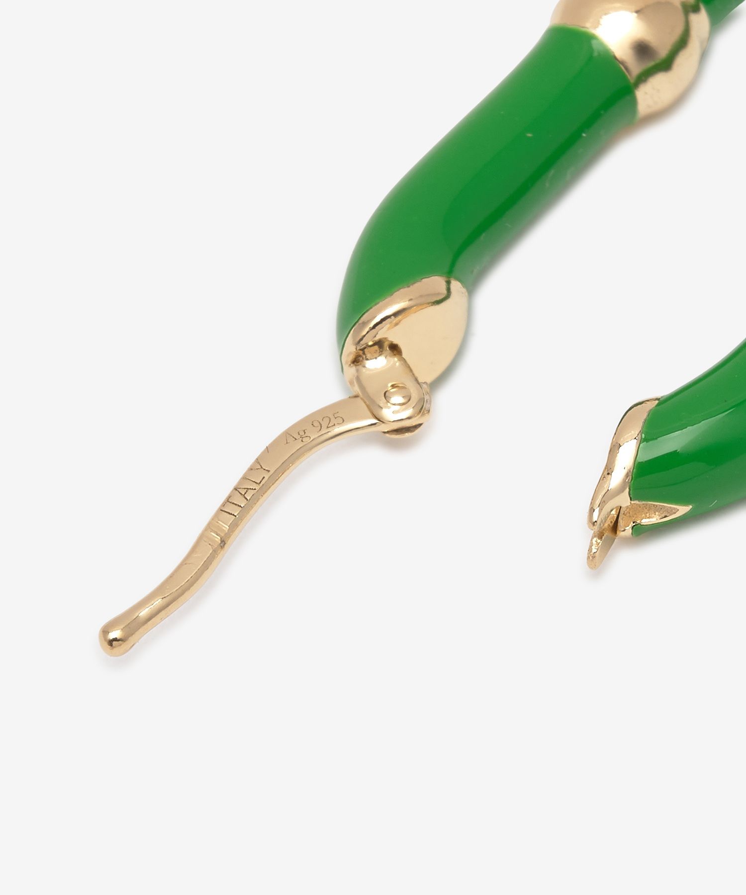 ピアス *BOTTEGA VENETA* Enamel Hoop Earrings Green 707795VAHU43708 MUSINSA | BOTTEGA VENETA Enamel Hoop Earrings - Green