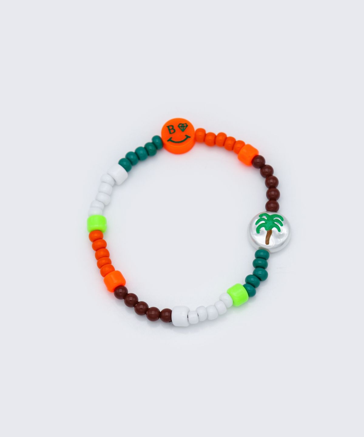 봉보(BONBEAU) Unique color play smile beads Bracelet 유니크 컬러 플레이 스마일 참 비즈 팔찌