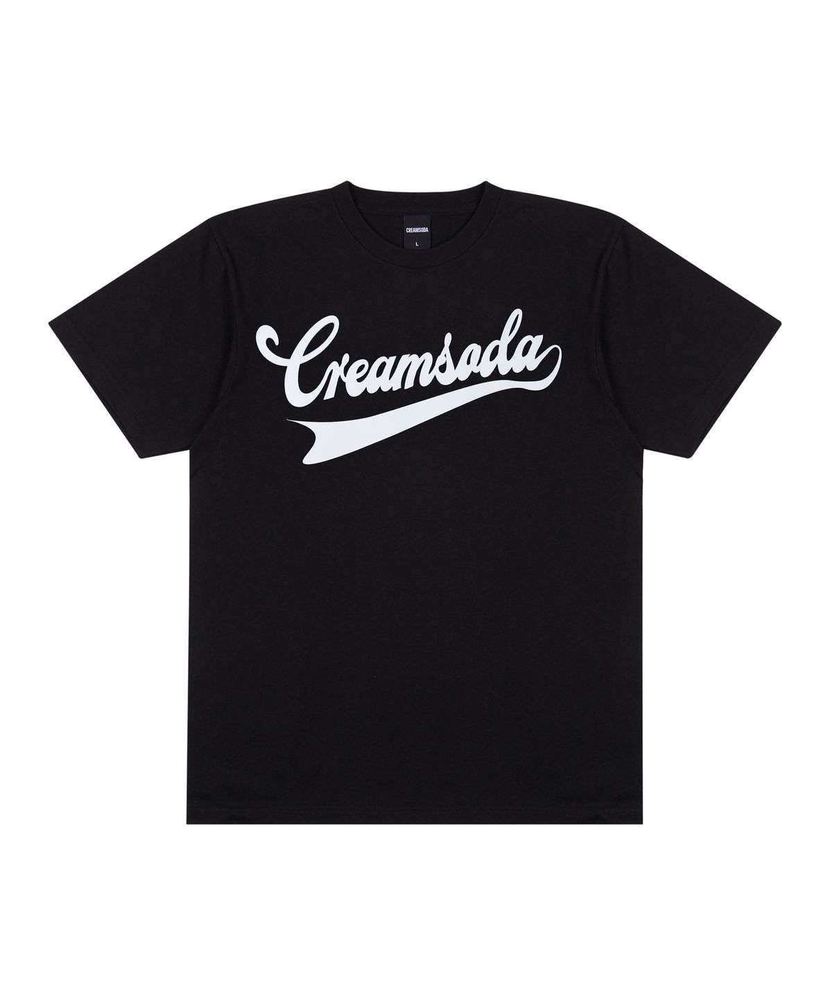 크림소다랩(CREAM SODA LAB) 어센틱 로고 반팔티 블랙 화이트