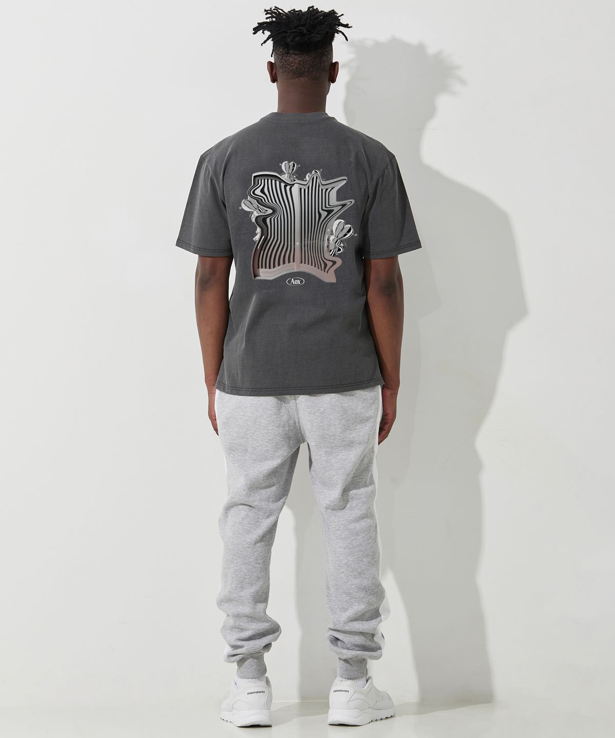 에이오엑스(AOX) Silver door Pigment T-shirt (Gray)