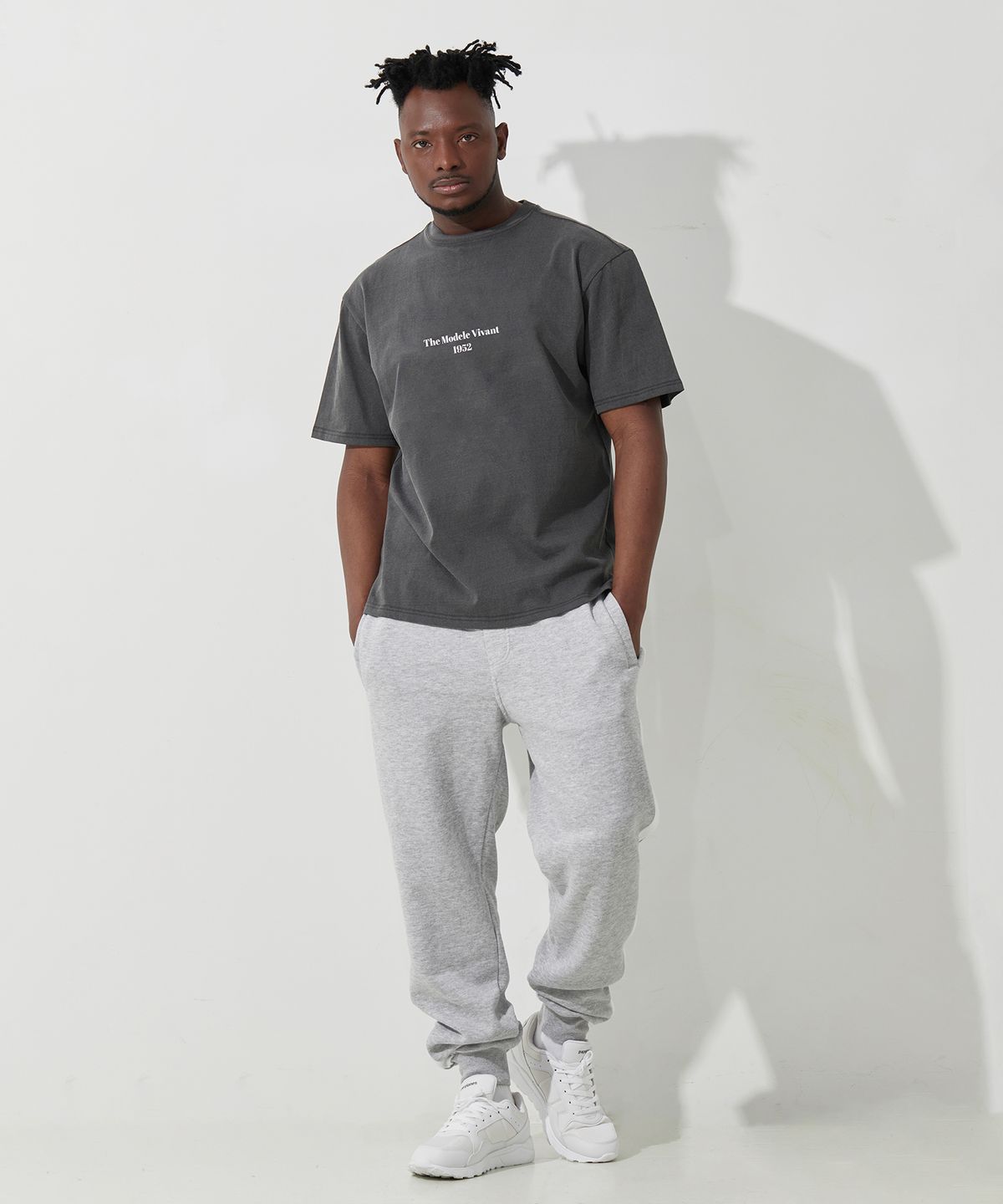 에이오엑스(AOX) Silver door Pigment T-shirt (Gray)