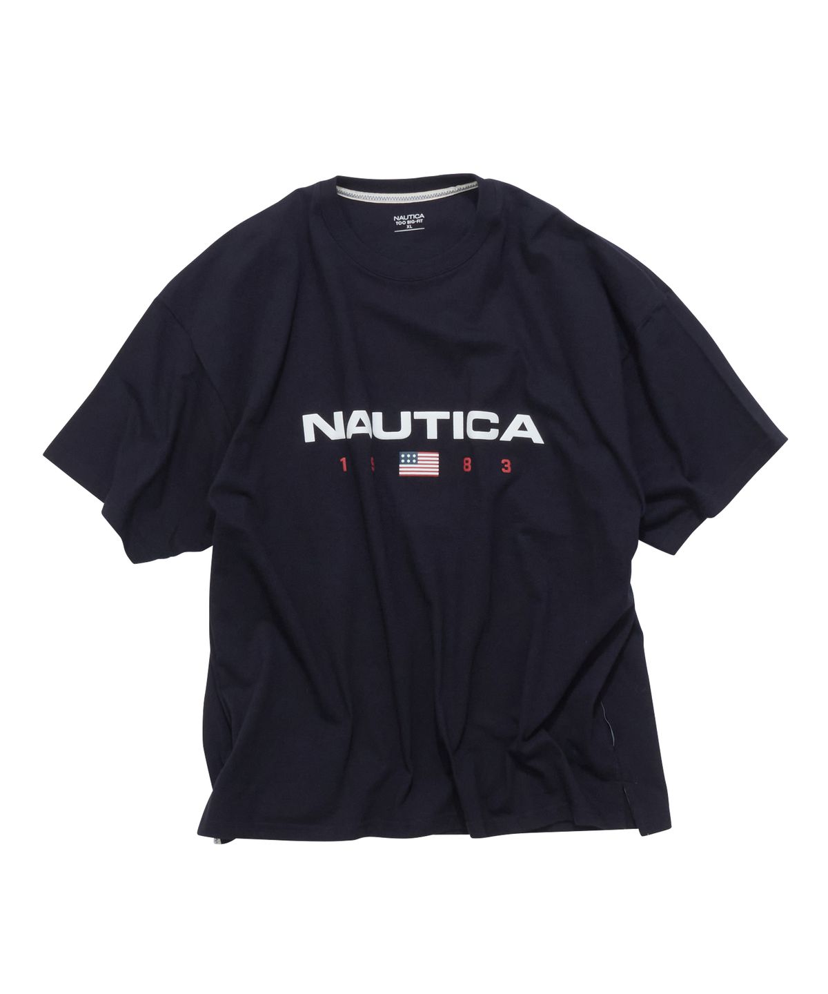노티카(NAUTICA) 83플래그 로고 티셔츠(네이비) NTS4786NAZ