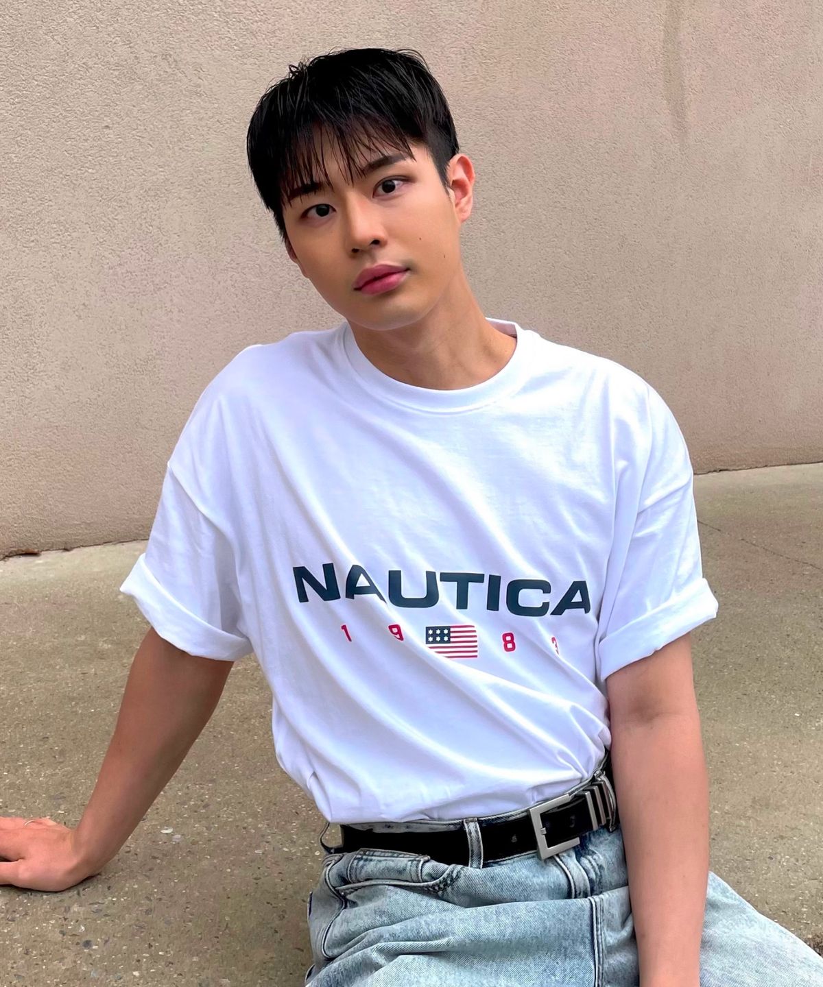 노티카(NAUTICA) 83플래그 로고 티셔츠(화이트) NTS4786WHZ