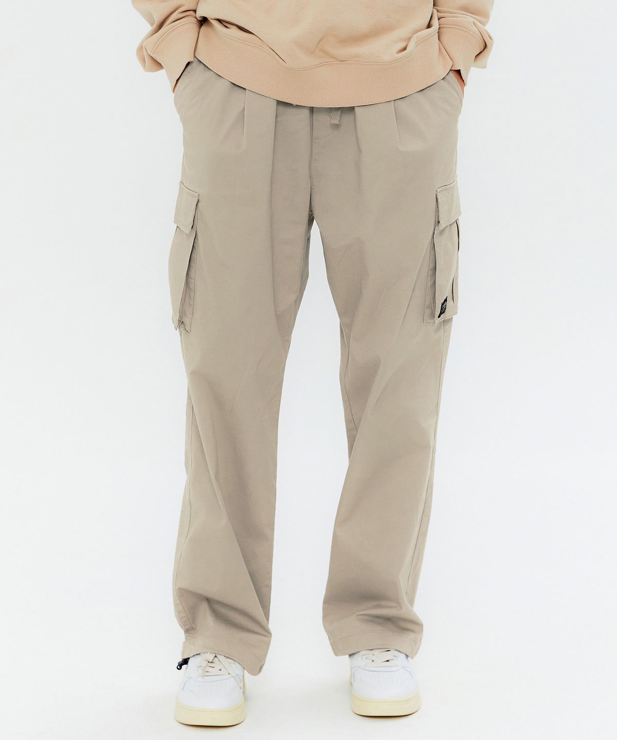 쿨트(KULTE) WIDE CARGO PANTS 라이트베이지