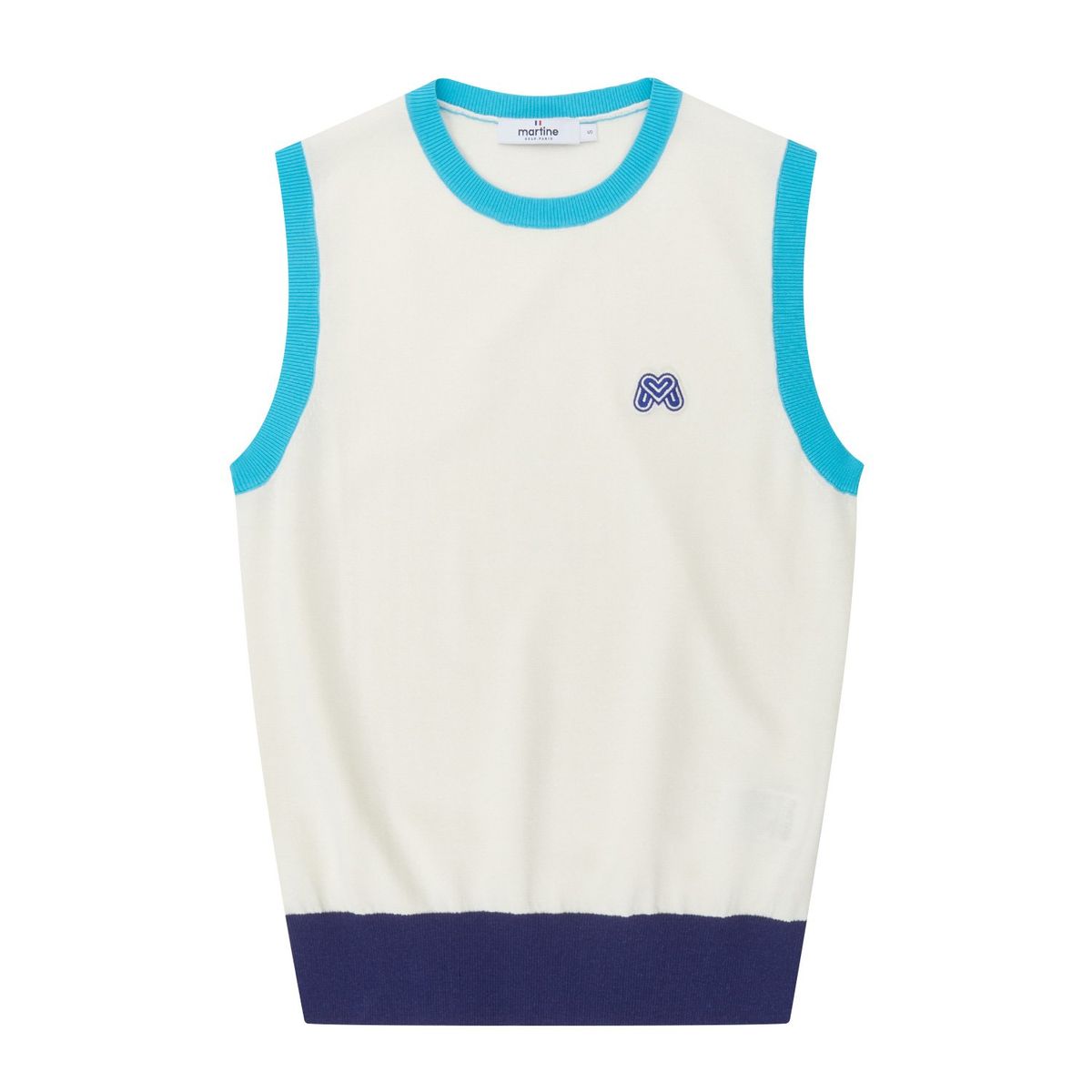 마틴골프(MARTINE GOLF) flimsy Round Vest_White