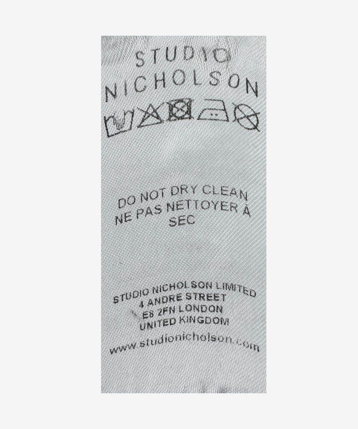 스튜디오니콜슨(STUDIO NICHOLSON) 소프트 워시 데님 반소매 셔츠 - 인디고 / PAVOSNM986INDIGOWASH