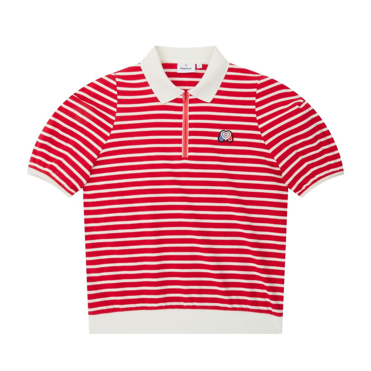마틴골프(MARTINE GOLF) Stripe Zip-up Shirts_Red