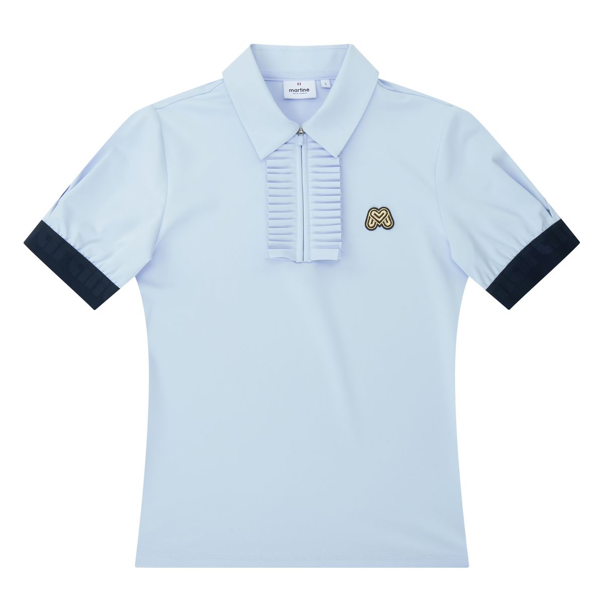 마틴골프(MARTINE GOLF) Button Frill Polo Shirts_S/Blue