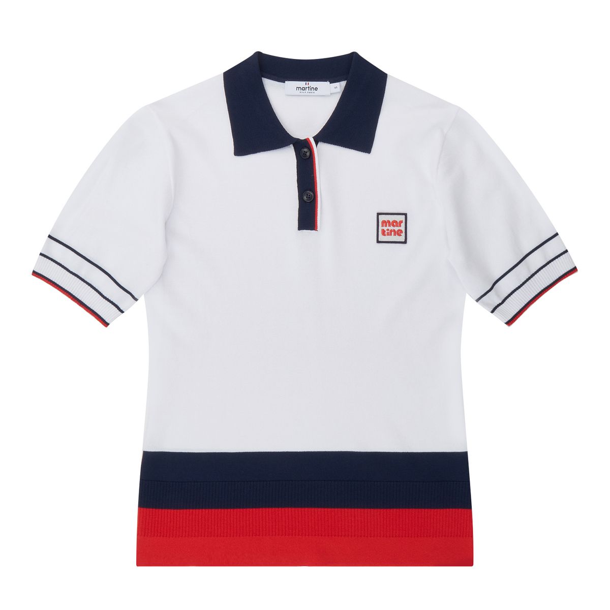 마틴골프(MARTINE GOLF) Color Combi Collar Sweater_White