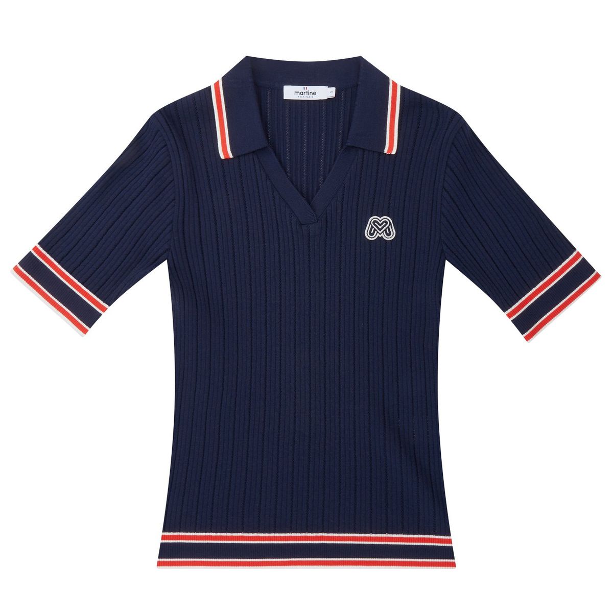 마틴골프(MARTINE GOLF) Tip Point Collar Sweater_Navy