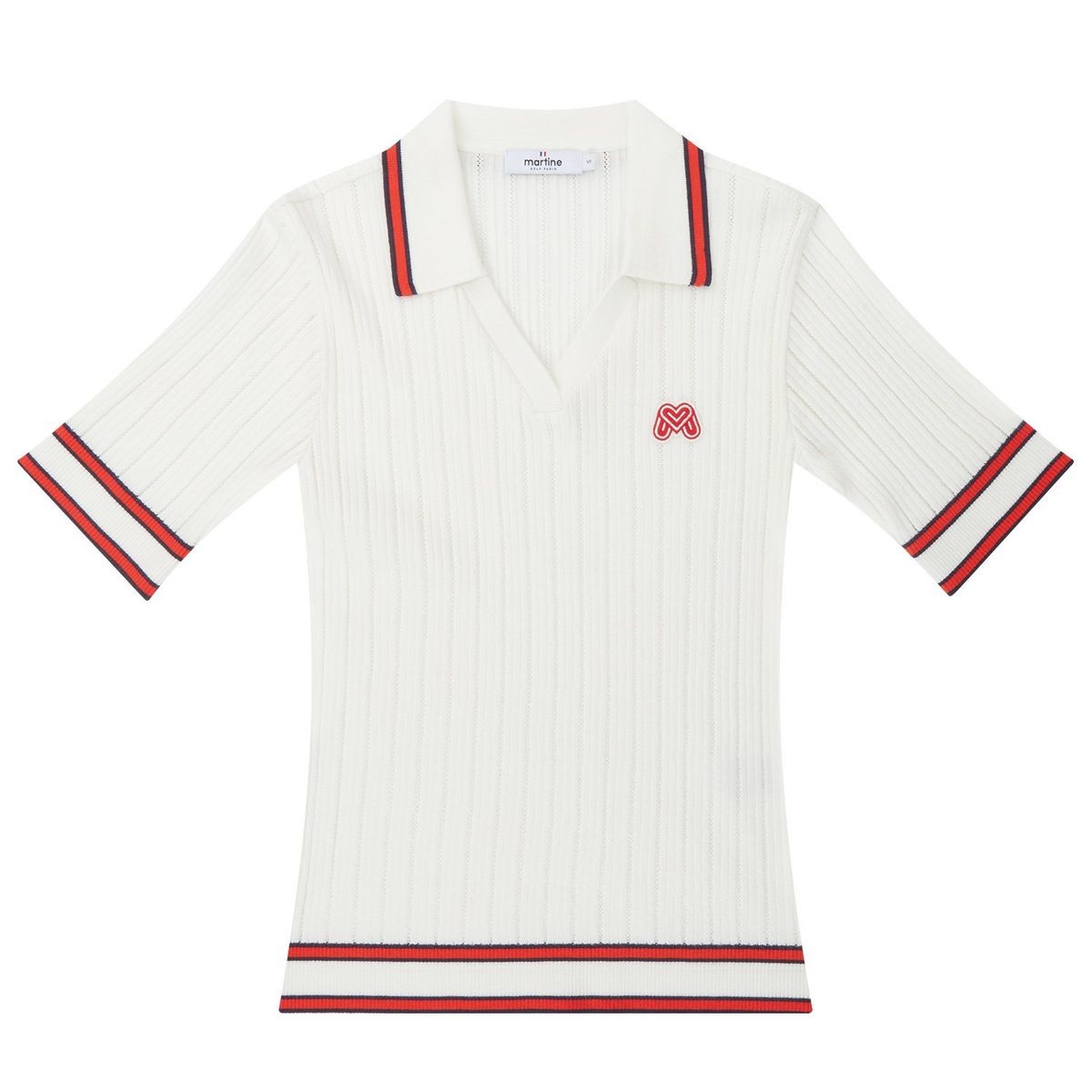 마틴골프(MARTINE GOLF) Tip Point Collar Sweater_White