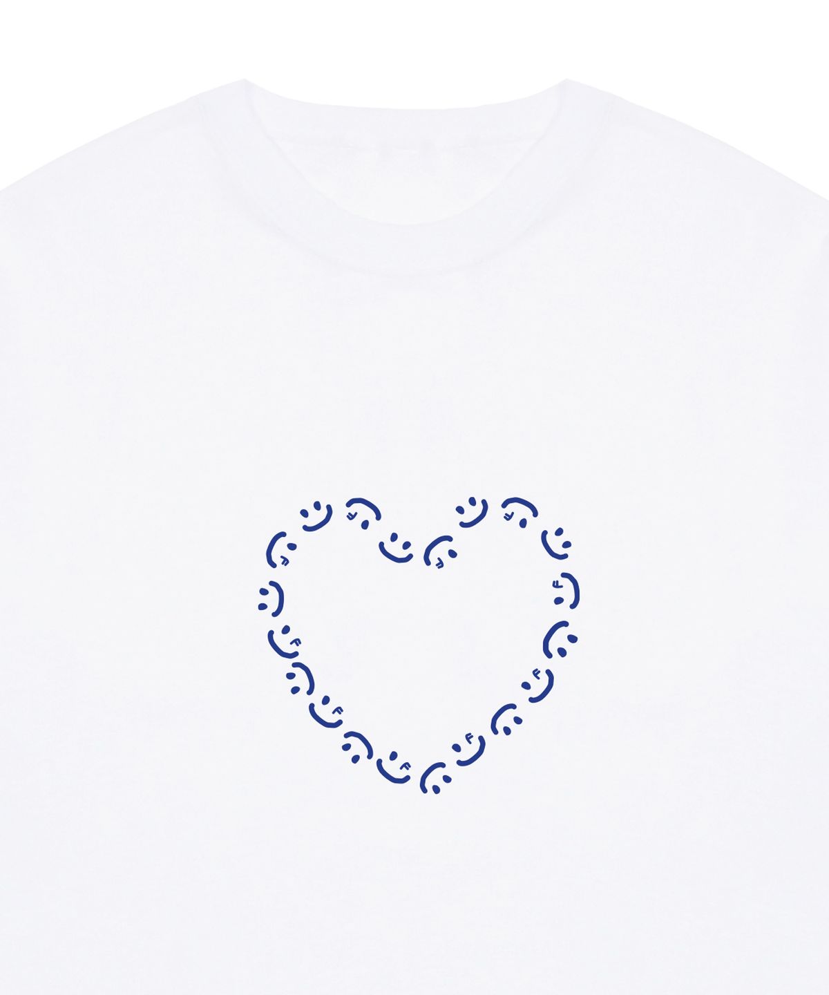 그레이버(GRAVER) [UNISEX]하트 드로잉스마일 반팔티_화이트