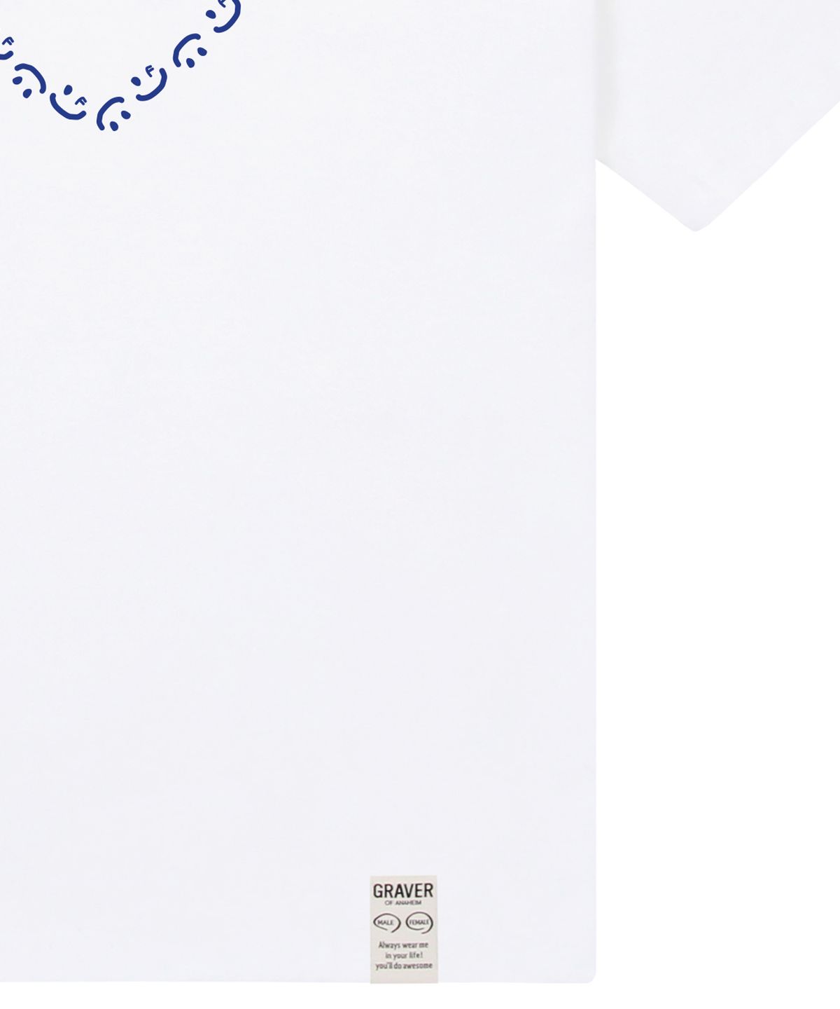 그레이버(GRAVER) [UNISEX]하트 드로잉스마일 반팔티_화이트