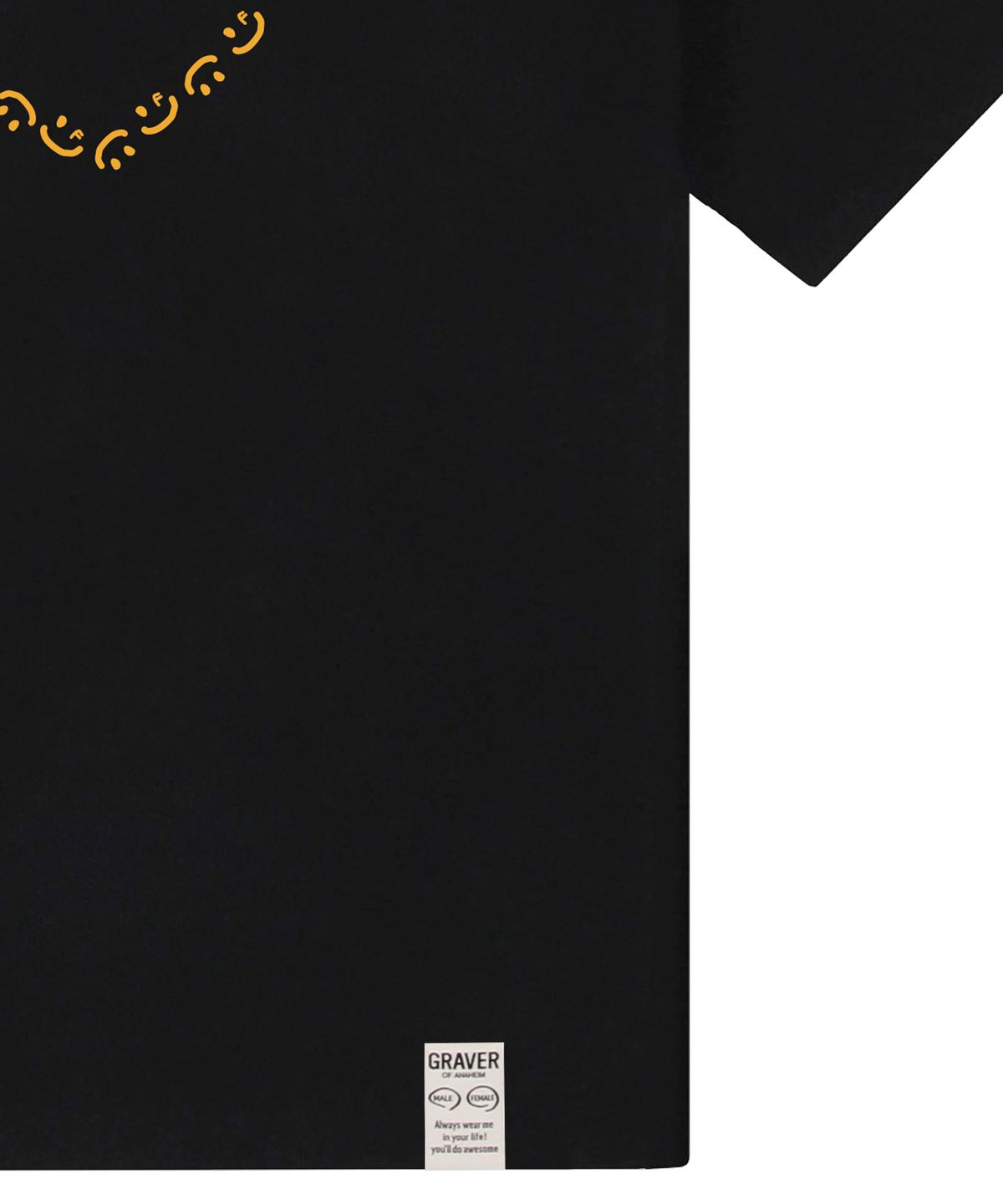 그레이버(GRAVER) [UNISEX]하트 드로잉스마일 반팔티_블랙
