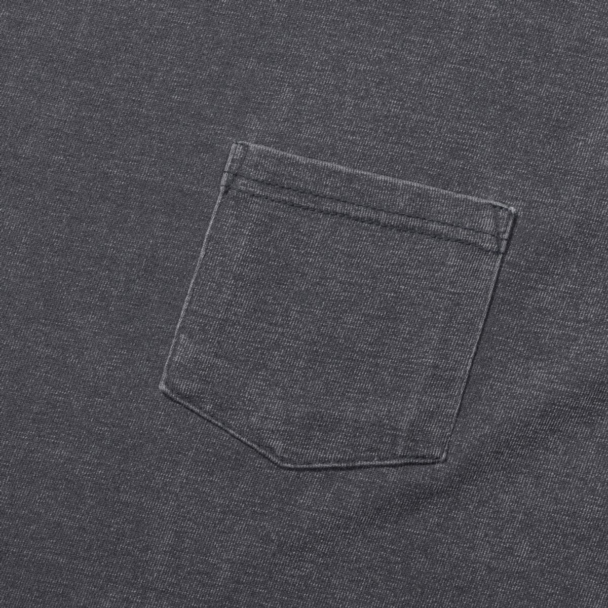 시티스트리트(CITY STREET) VINTAGE WASHED POCKET TEE - CHARCOAL