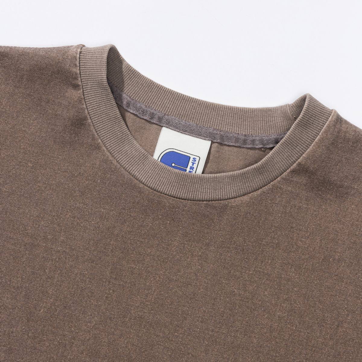 시티스트리트(CITY STREET) VINTAGE WASHED POCKET TEE - BROWN