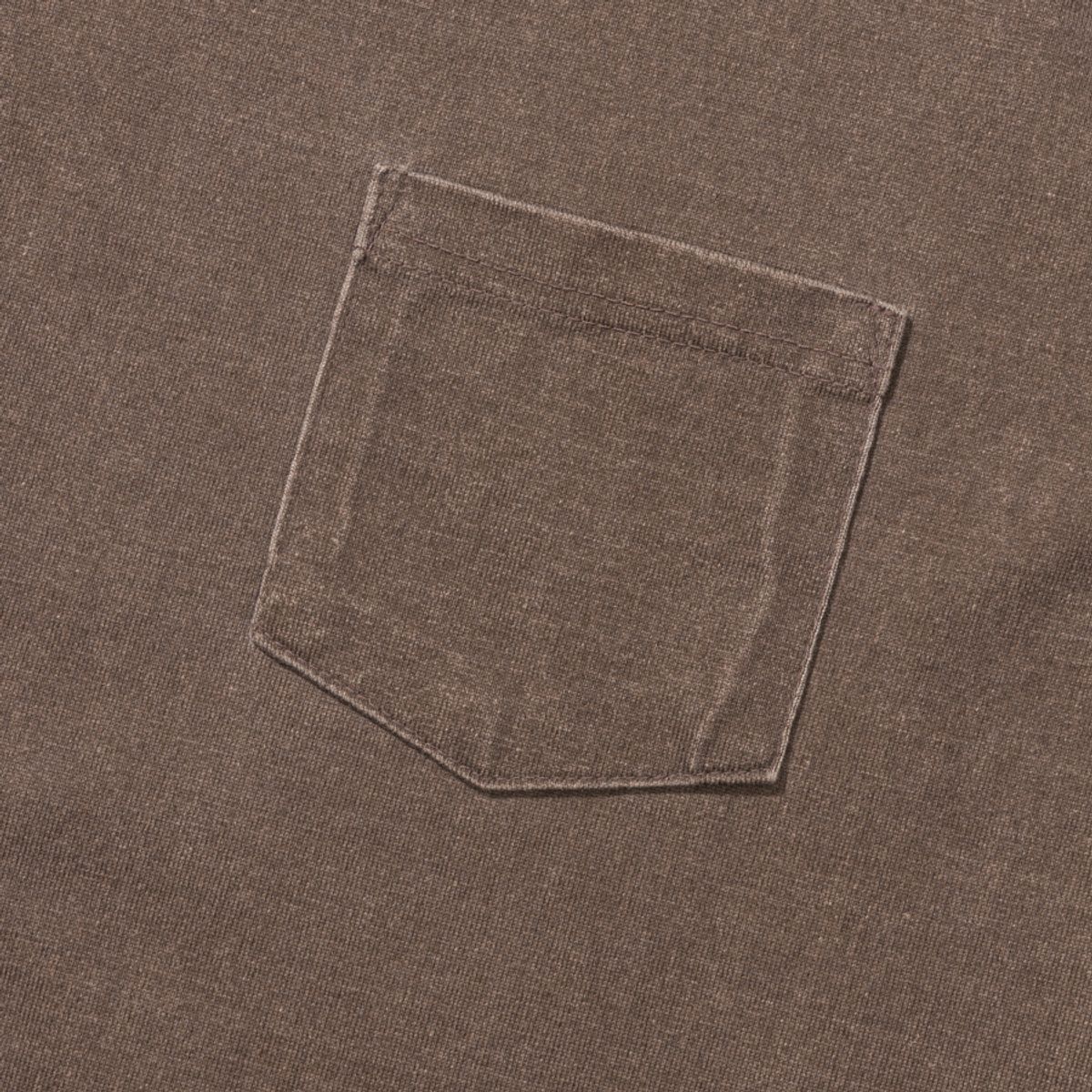 시티스트리트(CITY STREET) VINTAGE WASHED POCKET TEE - BROWN