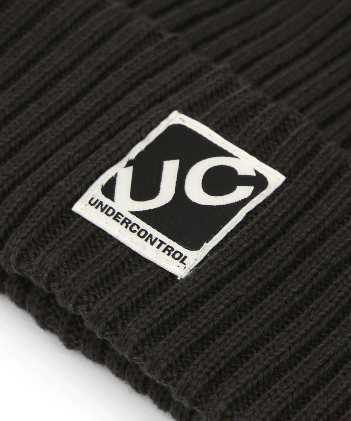 언더컨트롤(UNDERCONTROL) 사계절 얇은 롱비니 코튼 니트 남녀공용 로고 비니 모자 BEANIE / CROSS BOX LOGO / R CHARCOAL