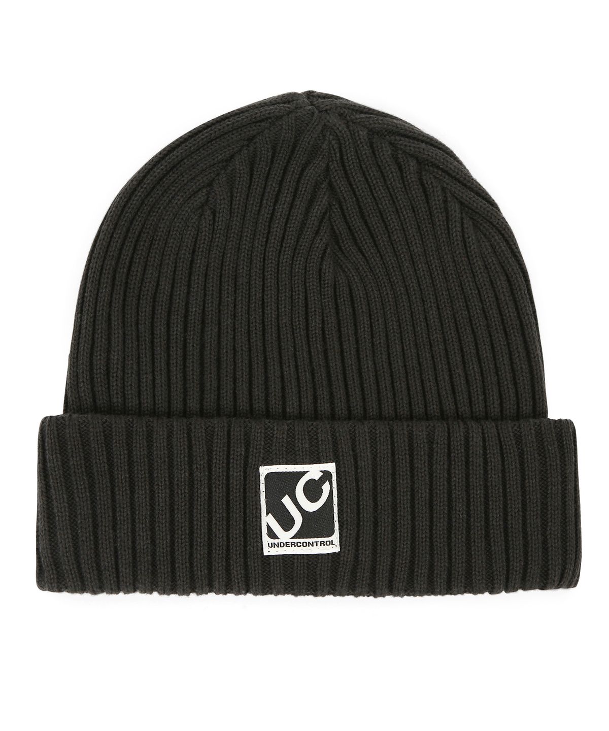 언더컨트롤(UNDERCONTROL) 사계절 얇은 롱비니 코튼 니트 남녀공용 로고 비니 모자 BEANIE / CROSS BOX LOGO / R CHARCOAL