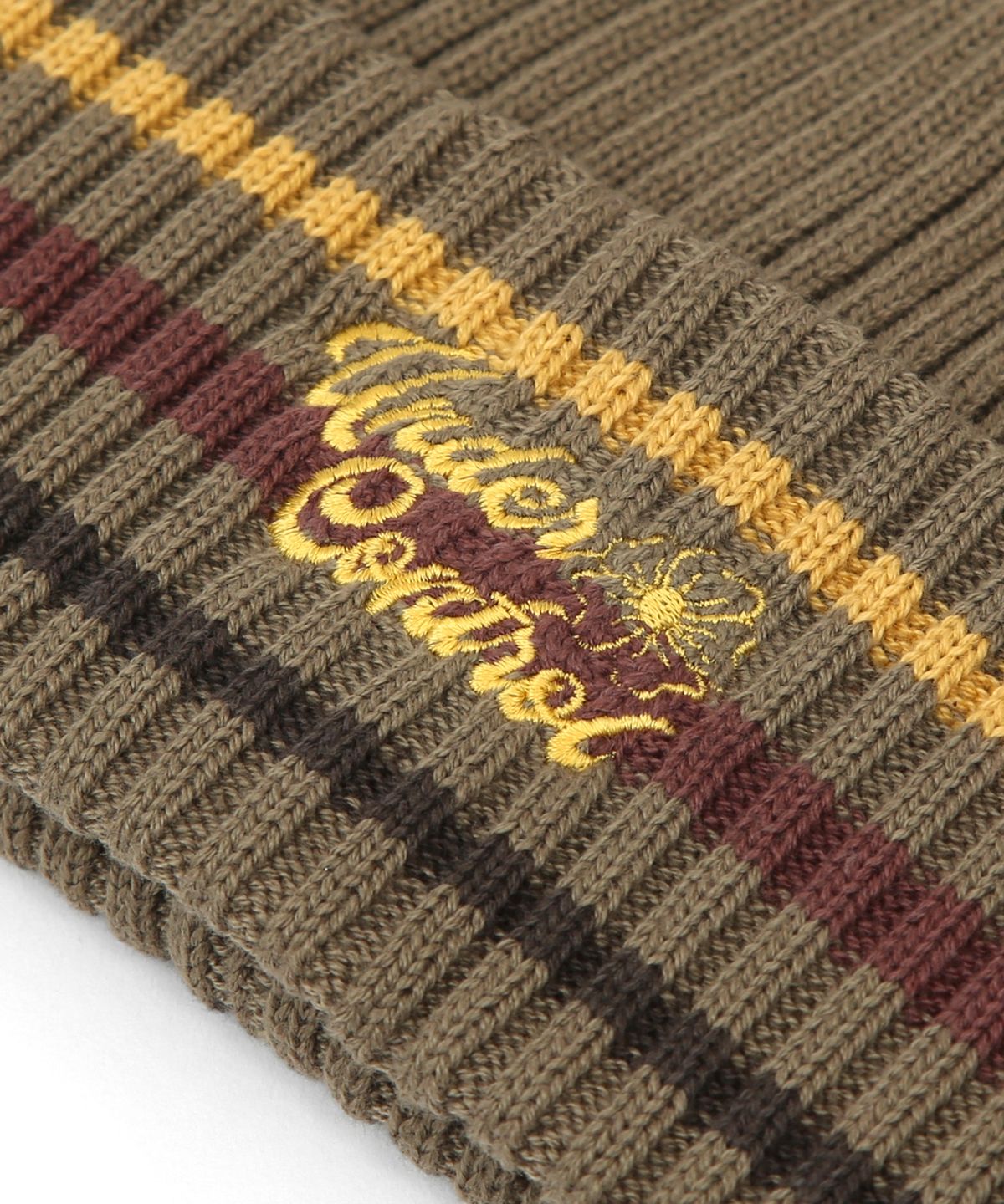 언더컨트롤(UNDERCONTROL) 사계절 얇은 롱비니 코튼 니트 남녀공용 로고 비니 모자 BEANIE / FLORAL SCRIPT / M STRIPE / L OLIVE