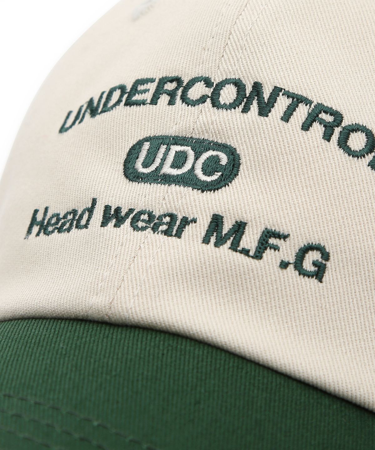 언더컨트롤(UNDERCONTROL) 사계절 코튼 배색 로고 소프트탑 볼캡 남녀공용 야구모자 COLLEGE CREW / AUTHENTIC B B / GREEN