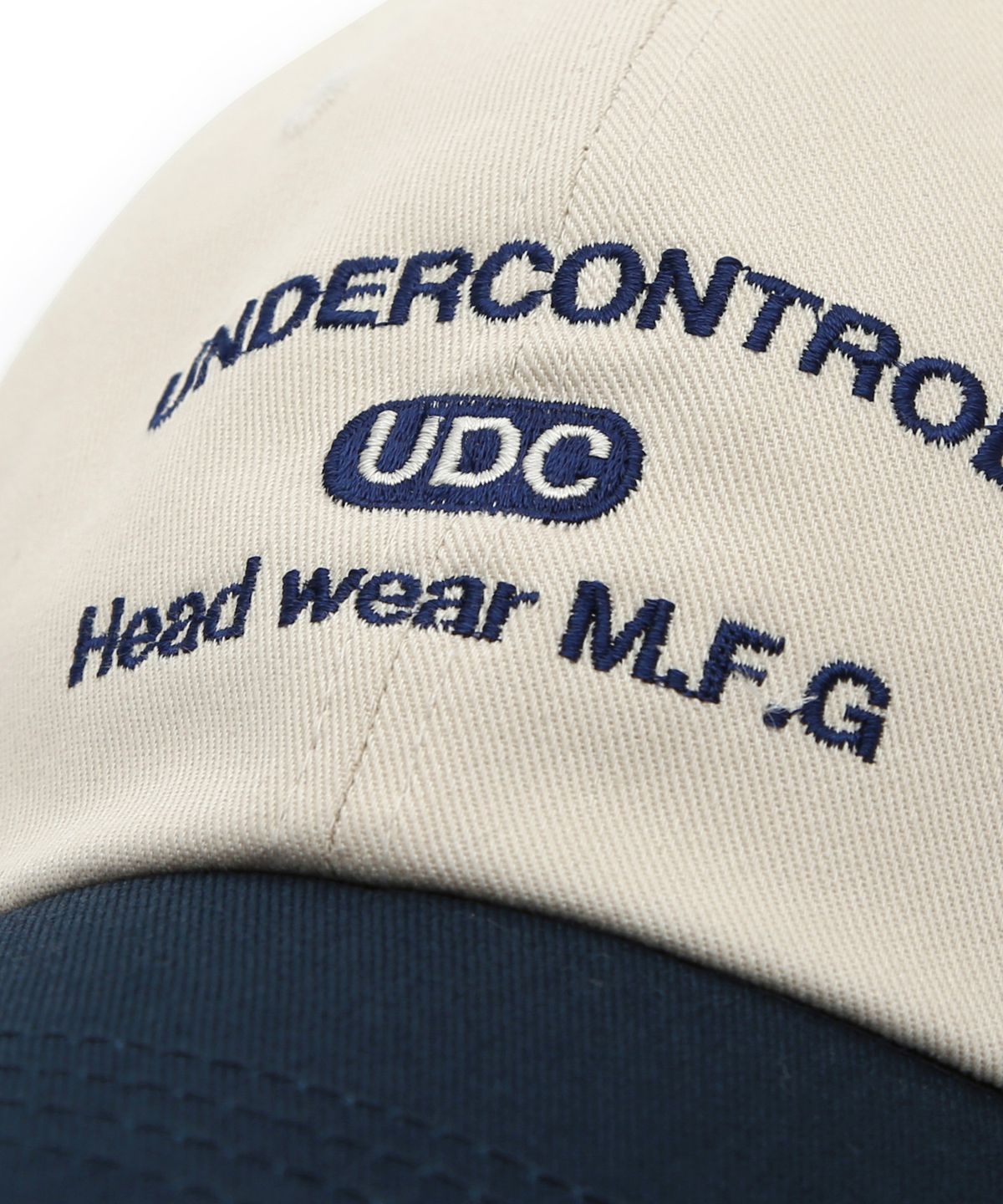 언더컨트롤(UNDERCONTROL) 사계절 코튼 배색 로고 소프트탑 볼캡 남녀공용 야구모자 COLLEGE CREW / AUTHENTIC B B / NAVY
