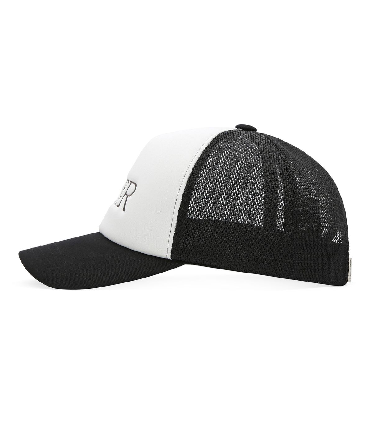언더컨트롤(UNDERCONTROL) 여름 메쉬 햇빛 차단 로고 배색 볼캡 남녀공용 야구모자 SIGNATURE / MESH TRUCKER B B / BLACK