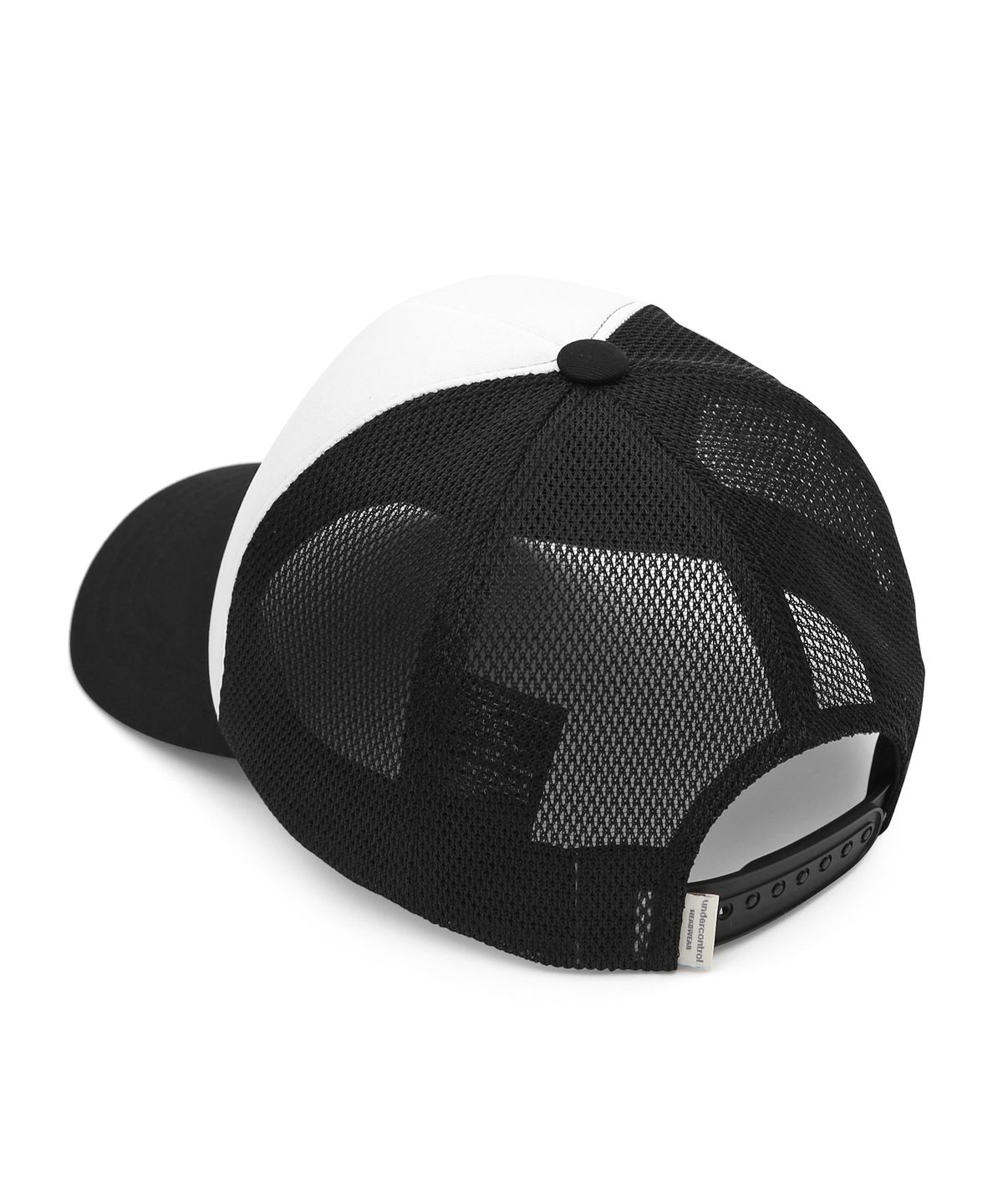 언더컨트롤(UNDERCONTROL) 여름 메쉬 햇빛 차단 로고 배색 볼캡 남녀공용 야구모자 SIGNATURE / MESH TRUCKER B B / BLACK