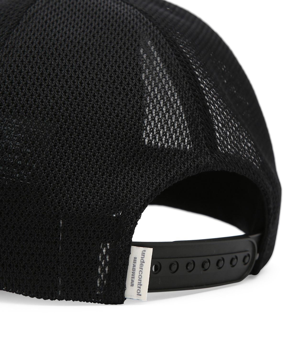 언더컨트롤(UNDERCONTROL) 여름 메쉬 햇빛 차단 로고 배색 볼캡 남녀공용 야구모자 SIGNATURE / MESH TRUCKER B B / BLACK