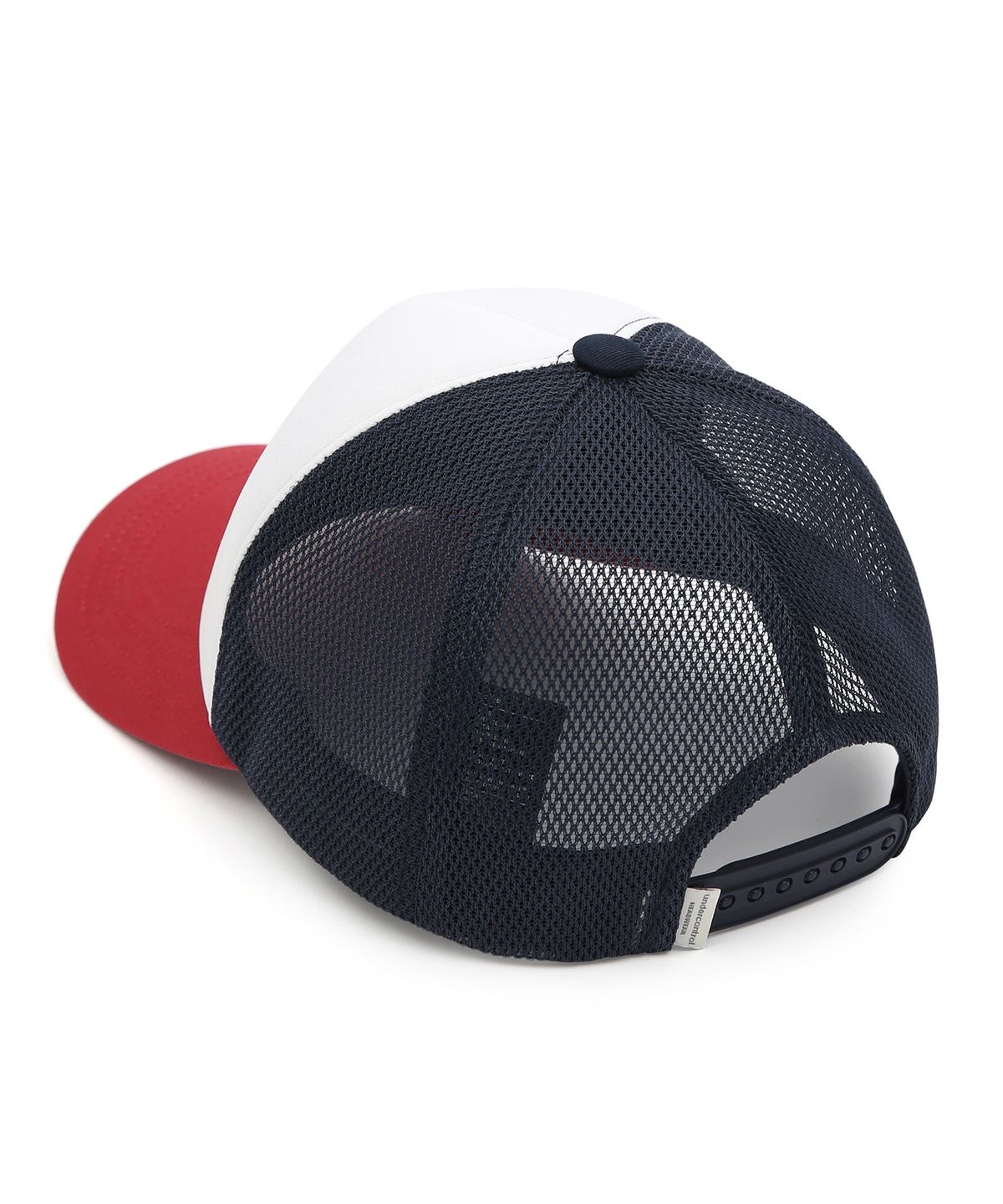 언더컨트롤(UNDERCONTROL) 여름 메쉬 햇빛 차단 로고 배색 볼캡 남녀공용 야구모자 SIGNATURE / MESH TRUCKER B B / NAVY RED